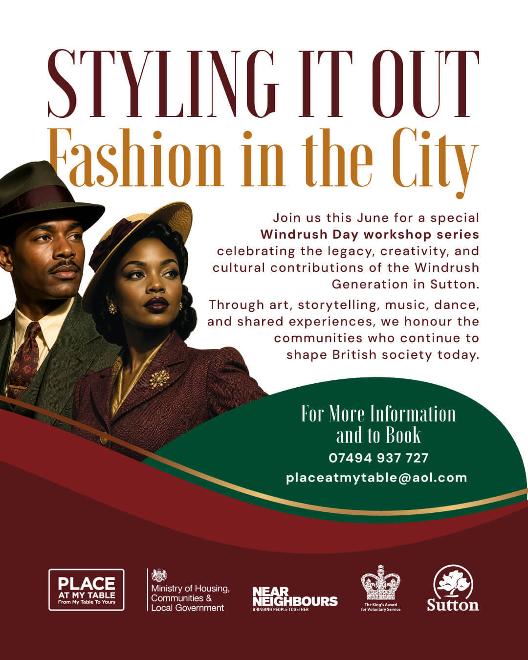 Join us this June for a special Windrush Day workshop series celebrating the legacy, creativity, and cultural contributions of the Windrush Generation in Sutton. Through art, storytelling, music, dance, and shared experiences, we honour the communities who continue to shape British society today.